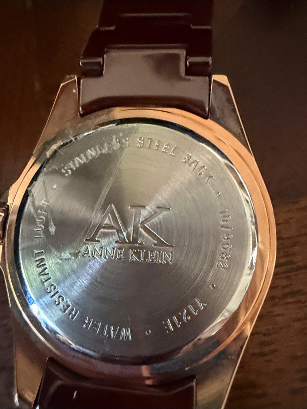 Anne Klein Rose Gold-Tone Case with Brown Bracelet Watch